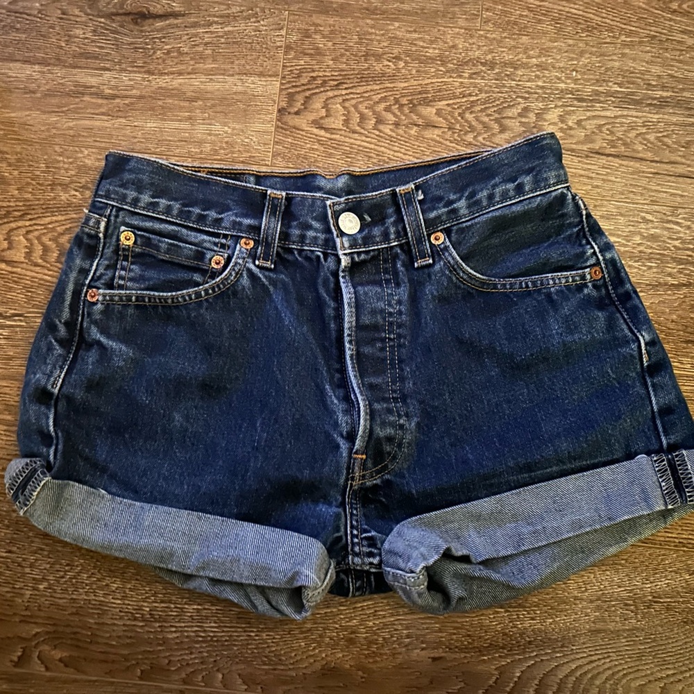 Levi's Dark Blue Jean Shorts